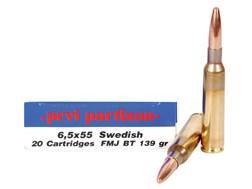 Prvi PPU 6.5x55mm Swedish Mauser Ammunition PP6SWF 139 Grain Full Metal Jacket 20 rounds