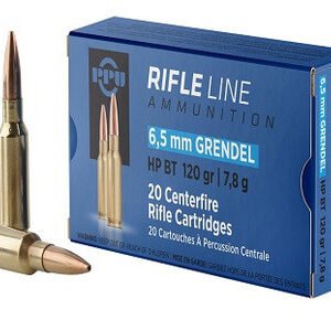 Prvi PPU 6.5 Grendel Ammunition PP6GH 120 Grain Hollow Point Boat Tail 20 rounds