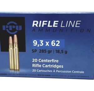 PPU 9.3x62 Mauser Ammunition Metric Rifle PP9362 285 Grain Soft Point 20 Rounds