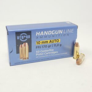 Prvi PPU 10mm Ammunition PPH10F 170 Grain Jacketed Flat Point 50 Rounds