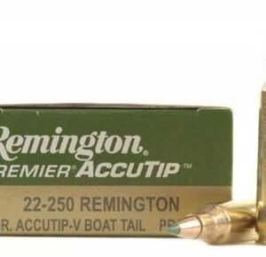 Remington 22-250 Ammunition Premier PRA2250RB 50 Grain Accutip 20 rounds
