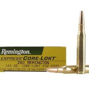 Remington 280 Rem Core-Lokt R280R3 140 gr PSP 20 rounds