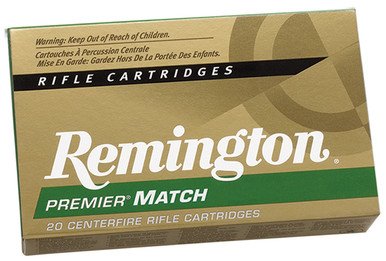 Remington 223 Rem Ammunition Premier Match RM223R1 69 Grain Sierra MatchKing Boat Tail 20 Rounds