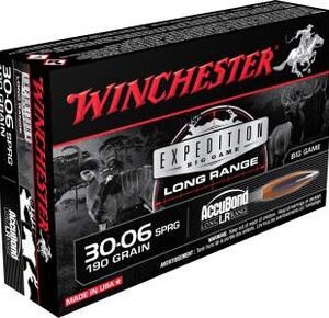 Winchester 30-06 Ammunition Expedition Long Range S3006LR 190 Grain Nosler Accubond LR 20 rounds