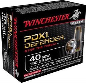 Winchester 40 S&W PDX1 Defender S40SWPDB1 180 gr Bonded JHP 20 rounds