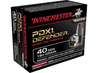 Winchester 40 S&W PDX1 Defender S40SWPDB1 180 gr Bonded JHP 20 rounds