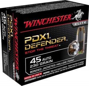 Winchester 45 ACP Supreme Elite PDX S45PDB 230 gr Bonded JHP 20 rounds