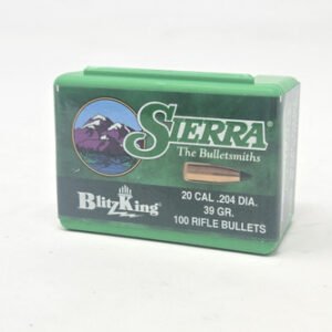 Sierra 20 Cal (.204 Dia) Reloading Bullets Blitzking SRAA1039 39 Grain Ballistic Tip 100 Pieces