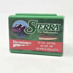 Sierra 22 Cal (.224 Dia) Reloading Bullets Varminter SRAA1375 60 Grain Hollow Point 100 Pieces