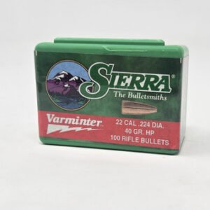 Sierra 22 Cal (.224 Dia) Reloading Bullets Varminter SRAA1385 40 Grain Hollow Point 100 Pieces