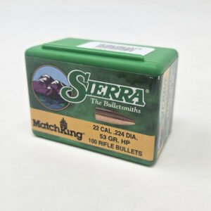 Sierra 22 Cal (.224 Dia) Reloading Bullets Matchking SRAA1400 53 Grain Hollow Point 100 Pieces