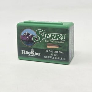 Sierra 22 Cal (.224 Dia) Reloading Bullets Blitzking SRAA1440 40 Grain Ballistic Tip 100 Pieces