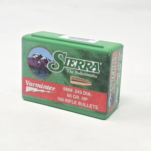 Sierra 6mm (.243 Dia) Reloading Bullets Varminter SRAA1500 60 Grain Hollow Point 100 Pieces