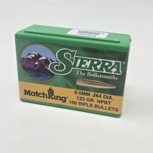 Sierra 6.5mm (.264 Dia) Reloading Bullets Matchking SRAA1727 123 Grain Hollow Point Boat Tail 100 Pieces