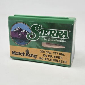 Sierra 270 Cal (.277 Dia) Reloading Bullets Matchking SRAA1833 135 Grain Hollow Point Boat Tail 100 Pieces