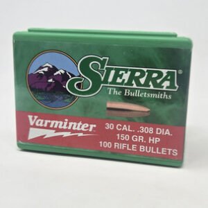 Sierra 30 Cal (.308 Dia) Reloading Bullets Varminter SRAA2136 150 Grain Hollow Point 100 Pieces
