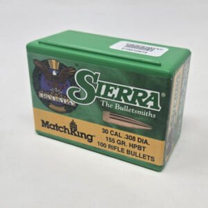 Sierra 30 Cal/7.62mm (.308 Dia) Reloading Bullets Matchking Palma Long Range SRAA2156 155 Grain Hollow Point Boat Tail 100 Pieces