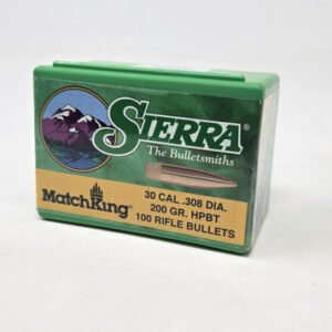 Sierra 30 Cal (.308 Dia) Reloading Bullets Matchking SRAA2230 200 Grain Hollow Point Boat Tail 100 Pieces