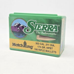 Sierra 303 Cal (.311 Dia) Reloading Bullets Matchking SRAA2315 174 Grain Hollow Point Boat Tail 100 Pieces