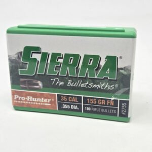 Sierra 35 Cal (.355 Dia) Reloading Bullets Pro Hunter SRAA2755 155 Grain Flat Nose 100 Pieces