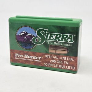 Sierra 375 Cal (.375 Dia) Reloading Bullets Pro Hunter SRAA2900 200 Grain Flat Nose 50 Pieces