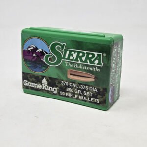 Sierra 375 Cal (.375 Dia) Reloading Bullets Gameking SRAA2950 250 Grain Boat Tail Spitzer Soft Point 50 Pieces