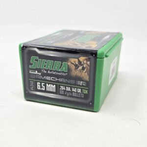 Sierra 6.5mm (.264 Dia) Reloading Bullets Tipped Gameking SRAA4340 140 Grain Boat Tail Ballistic Tip 100 Pieces