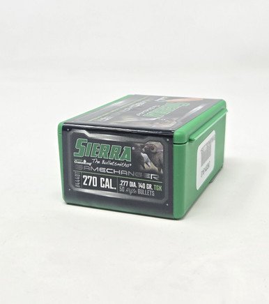 Sierra 270 Cal (.277 Dia) Reloading Bullets Tipped Gameking SRAA4440T 140 Grain Ballistic Tip 50 Pieces