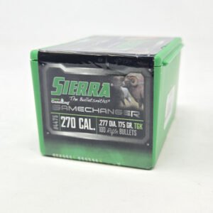 Sierra 270 Cal (.277 Dia) Reloading Bullets Tipped Gameking SRAA4475 175 Grain Boat Tail Ballistic Tip 100 Pieces