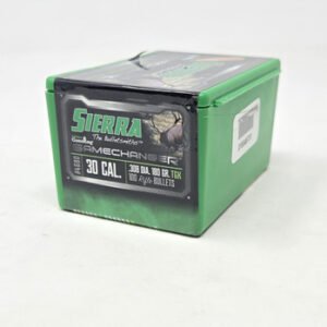 Sierra 30 Cal (.308 Dia) Reloading Bullets Tipped Gameking SRAA4680 180 Grain Boat Tail Ballistic Tip 100 Pieces