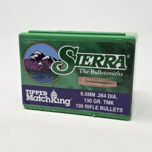 Sierra 6.5mm (.264 Dia) Reloading Bullets Tipped Matchking SRAA7430 130 Grain Boat Tail Ballistic Tip 100 Pieces