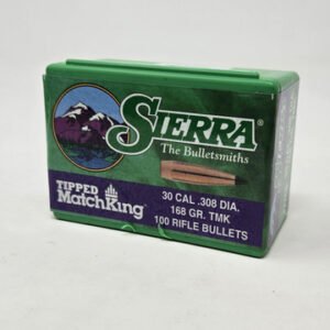 Sierra 30 Cal/7.62mm (.308 Dia) Reloading Bullets Tipped Matchking SRAA7768 168 Grain Ballistic Tip 100 Pieces