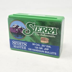 Sierra 38 Cal (.357 Dia) Reloading Bullets Sports Master SRAA8320 125 Grain Jacketed Hollow Point 100 Pieces