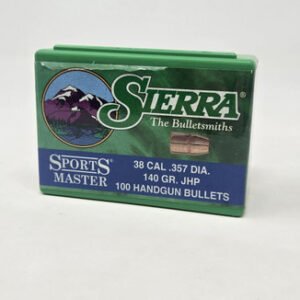 Sierra 38 Cal (.357 Dia) Reloading Bullets Sports Master SRAA8325 140 Grain Jacketed Hollow Point 100 Pieces