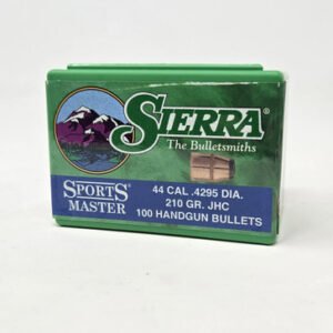 Sierra 44 Cal/44 Mag (.429 Dia) Reloading Bullets Sports Master SRAA8620 210 Grain Jacketed Hollow Cavity 100 Pieces