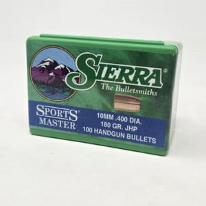 Sierra 10mm (.400 Dia) Reloading Bullets Sports Master SRAA8460 180 Grain Jacketed Hollow Point 100 Pieces