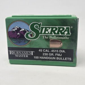 Sierra 45 Cal (.451 Dia) Reloading Bullets Tournament Master SRAA8815 230 Grain Full Metal Jacket 100 Pieces