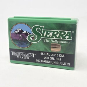 Sierra 45 Cal (.451 Dia) Reloading Bullets Tournament Master SRAA8825 200 Grain Full Metal Jacket 100 Pieces