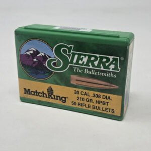 Sierra 30 Cal (.308 Dia) reloading Bullets Matchking SRAA9240T 210 Grain Hollow Point Boat Tail 50 Pieces