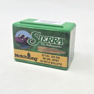 Sierra 22 Cal (.224 Dia) Reloading Bullets Matchking SRAA9290T 90 Grain Hollow Point Boat Tail 50 Pieces