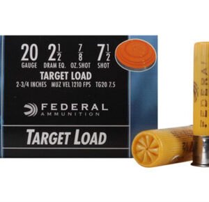Federal 20 Gauge Ammunition Top Gun TG2075 2-3/4" #7.5 7/8 oz 1210fps 25 rounds