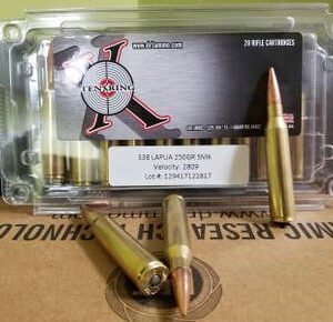 Ten Ring 338 Lapua Magnum Ammunition 250 Grain MatchKing Hollow Point 20 rounds