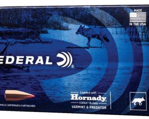 Federal 223 Rem Ammunition Varmint & Predator V223VM53 53 Grain Hornady V-Max 20 Rounds
