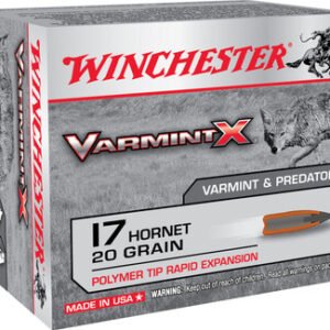 Winchester 17 Hornet Ammunition Varmint-X X17P 20 Grain Polymer Tip 20 Rounds
