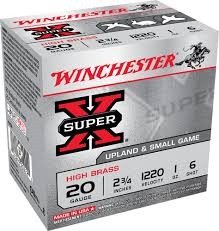 Winchester 20 Gauge Ammunition X206 Super-X High Brass 2-3/4" 6 shot 1 oz 25 rounds