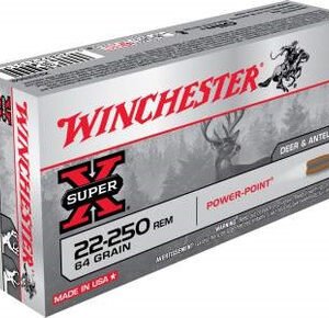 Winchester 22-250 Super-X X222502 64 Grain Power-Point 20 rounds