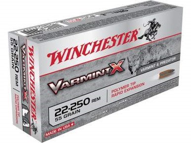 Winchester 22-250 Varmint X X22250P 55 gr Polymer Tip 20 rounds