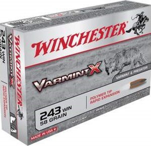Winchester 243 Win Varmint X X243P 58 gr Polymer Tip 20 rounds