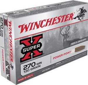 Winchester 270 Win Super-X X2705 130 gr Power-Point 20 rounds