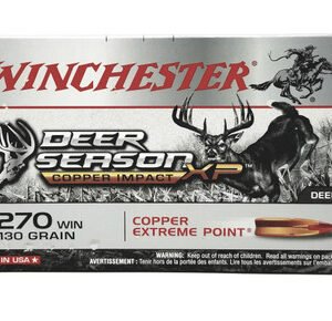 Winchester 270 Win Ammunition Deer Season XP X270DSLF 130 Grain Copper Impact Extreme Point 20 Rounds